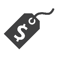 An icon shaped like a price tag